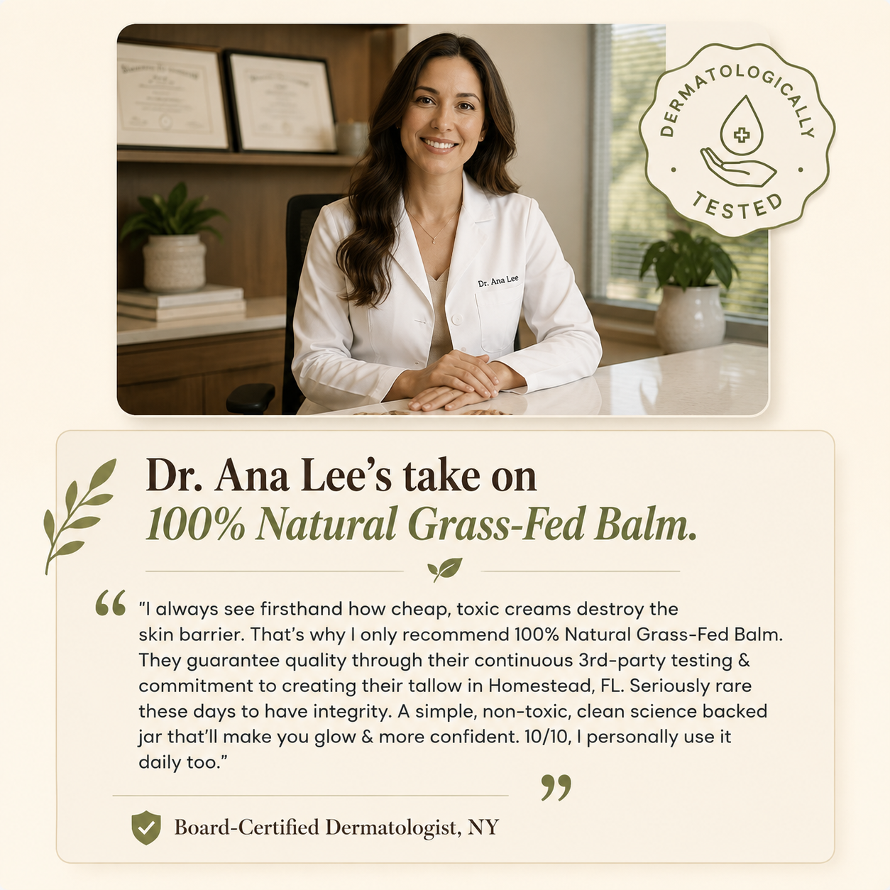 100% Natural Grass- Fed Balm
